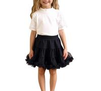 Generico completi estivi bambino,European And American Style Patchwork Short Sleeved T Shirt With Puffy Skirt Dress Comfortable And Cute. Neonato (White, 5-6 Years)