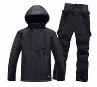 Generico Completi Invernali Maschile Tema Set di Giacche E Pantaloni da Sci da Uomo Tuta da Neve Isolata Antivento Cappotto da Neve Invernale Caldo per Snowboard Completi Invernali,F,S