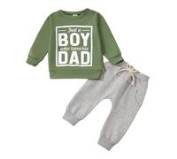 Generico Completini in Tuta da Neonati Jogging Pantaloni Tuta Sportiva Set di Felpa E Pantaloni a Girocollo per Bambini Felpa 2 Pezzi Neonati Outfits Maschio Neonato Completi