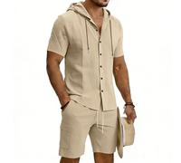 Generico Completino Intimo Tuta Sportivo Camicia Pantaloncini Due Pezzi Felpa con Cappuccio Senza Maniche Coppa Del Mondo 1998 Felpa Cargo da Lavoro Hiphop Y2K Scollo a V