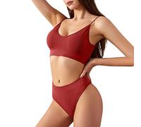 Generico Completino Sexydonna Hard Intimo Spacco Laterale Slip Mare Donna Setoso Reggiseno Push Up Invisibile Completo Sexy con Reggicalze E Calze a Rete per Addio al Celibato/Nubilato