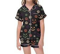 Generico Completo Bambino, con Maglietta e Pantaloncini, in Morbido Tessuto, Pigiama Bambino Corto Pigiami Ragazzo Morbido Traspirante Pigiama Estivo Abbigliamento da Casa Set Idea Regalo Comfort