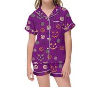 Generico Completo Bambino, con Maglietta e Pantaloncini, in Morbido Tessuto, Pigiama Bambino Corto Pigiami Ragazzo Morbido Traspirante Pigiama Estivo Abbigliamento da Casa Set Idea Regalo Comfort
