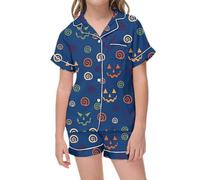 Generico Completo Bambino, con Maglietta e Pantaloncini, in Morbido Tessuto, Pigiama Bambino Corto Pigiami Ragazzo Morbido Traspirante Pigiama Estivo Abbigliamento da Casa Set Idea Regalo Comfort