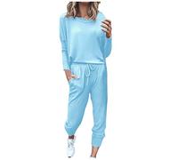 Generico Completo Donna Sportivo Casual Comode Maglia Girocollo Manica Lunga E Pantaloni Casual Set Coordinato Sportivo Leggera Curvy Set Due Pezzi Tuta Tuta Da Casa Sportiva Moda Tute Corsa Palestra