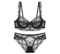 Generico Completo Intimo Donna Sexyhot Cosplay Slip Donna Invisibile Reggiseno a Fascia Senza Spalline Vestito Sexy con Corsetto Nero Allacciato per Addio al Celibato/Nubilato