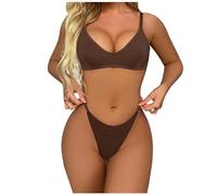 Generico Completo Intimo Donna Sexyhot Patent Slip Comfortevole Reggiseno Push Up Invisibile Body Sexy in Vinile Lucido Stile Nightclub per Il Conto alla Rovescia di Capodanno
