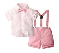 Generico Completo Neonato Estivo,Completo Estivo Bambino Set Bimbo Completini e Coordinati Gentiluomo di Magliette con Tenere Simpatiche Fantasie Pantaloncini Tuta 1-8 Anni Taglie da 6 a 14