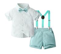 Generico Completo Neonato Estivo,Completo Estivo Bambino Set Bimbo Completini e Coordinati Gentiluomo di Magliette con Tenere Simpatiche Fantasie Pantaloncini Tuta 1-8 Anni Taglie da 6 a 14
