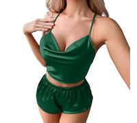 Generico Completo Notte Sexy Donna Raso Increspato, Set Shorts e Indumenti da Notte