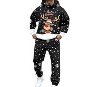 Generico Completo Uomo Natale Abito da due pezzi stampato, abbigliamento formale per feste ed eventi