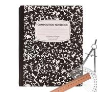 Generico Composition Notebooks - Ruled Writing Journal for School Office | Wide Lined Pages with Durable Cardboard Cover, Sewn Binding Structure, Smooth Paper for Writing Practice and Study Use