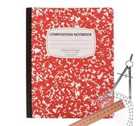 Generico Composition Notebooks - Ruled Writing Journal for School Office | Wide Lined Pages with Durable Cardboard Cover, Sewn Binding Structure, Smooth Paper for Writing Practice and Study Use