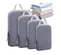 Generico Compression Packing Cubes, Travel Luggage Organizers, Vacuum Storage Bags, Space Saving Design, Pressure Zippers, Suitcase Camping Flight Use, 4 Sizes Black 4 Pack