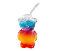 Generico Con Cannuccia A Forma Di Orso - Bicchieri In A Prova Di Perdite Da 320 Ml | Simpatiche Tazze Da Caffè Freddo, Per Bambini, Studenti Adolescenti Acqua Latte Bevande Fredde Succhi Tè Al Lat