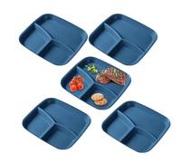 Generico con Divisori - 3 Vassoio A Scomparti - 5 Pezzi A Scomparti,Per Adulti, per di Casa, la Cottura e il Mangiare di Frutta, Verdura e Insalata