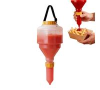 Generico Condiment Dispenser - 41x16cm Food Grade Refillable Adjustable Strap - Time-Saving Refill Design Condiment Bottle - For Salad Dressing Ketchup Syrup Home Kitchen Restaurant Food Truck
