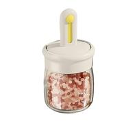 Generico Condiment Jar - Condiment Jar With Airtight Lid | 275ml Telescopic Spoon Included Transparent Food Container,Storage & Organisation For Barbecue Meal Prep Dish Serving Coffee Sugar Pepper