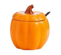 Generico Condiment Pots - Halloween Pumpkin Seasoning Jar With Lid,400ml Storage Pot With Spoon, Cute Food Container For Kitchen Coffee Tea Leaves Sugar Snacks Soup