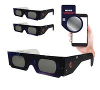 Genérico Confezione 2 occhiali eclissi solare omologati ISO 12312-2 CE | Visione sicura del sole e dei transiti. Occhiali da eclissi solare totale 12 agosto 2026, Europa, Spagna, Portogallo, Francia