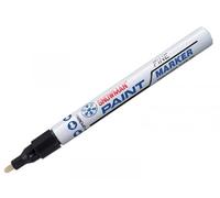 Generico Confezione da 12 pennarello marcatore indelebile SNOWMAN paint marker smalto punta FINE tonda NERO