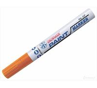 Generico Confezione da 12 pennarello marcatore indelebile SNOWMAN paint marker smalto punta tonda ARANCIO