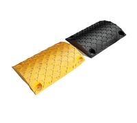 Generico Confezione da 2 dossi Artificiali in Gomma Resistenti, Rampe di Accesso Gialle e Nere per parcheggi e Garage, dossi rallentatori per Auto durevoli per scuole, Soluzione per Il Controllo del