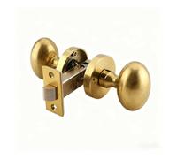 Generico Confezione Da 2 Pomelli For Porte Di Passaggio Senza Chiave, Ferramenta Interna In Acciaio Inossidabile Massiccio For Corridoi, Armadi, Camere Da Letto, Senza Meccanismo Di Blocco(Gold)