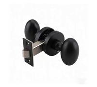 Generico Confezione Da 2 Pomelli For Porte Di Passaggio Senza Chiave, Ferramenta Interna In Acciaio Inossidabile Massiccio For Corridoi, Armadi, Camere Da Letto, Senza Meccanismo Di Blocco(Black)