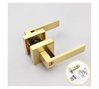 Generico Confezione Da 2 Pomelli For Porte In Lega Di Alluminio For La Privacy, Set Di Serrature A Leva Quadrata For Camera Da Letto E Bagno, Ferramenta For Porte Interne Moderna E Durevole(Gold)
