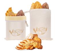 Generico Confezione Da 2 Sacchetti For Pane Riutilizzabili In Cera D'api, Fodera Di Conservazione In Cera D'api Naturale, Mantiene Frutta E Verdura Fresche Fino A 3 Volte Più A Lungo