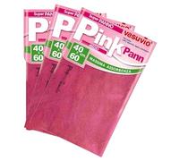 Generico Confezione da 3 Pezzi - Pink Pann Vesuvio 40x60 cm - Panno in Super Microfibra ultra-soffice di alta qualità - Morbidi, Ultra Assorbenti, Riutilizzabili e Multiuso