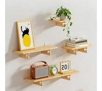 Generico Confezione da 4 Mensole da Muro in Legno a Parete, Espositore for Libri, Piante in Vaso, Quadri, Trofei, Cornici, Radio e Decorazioni for Casa