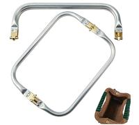 Generico Confezione da 4 Pezzi, 1 Pezzo da 20/22/25/30 cm ciascuno, Manici per Borse Uncinetto Accessori per Borse Uncinetto con Chiusura e Cornice in Alluminio, Manici per Borse Fai da Te per Clutch