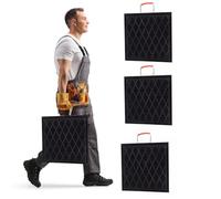 Generico Confezione da 4 Pezzi, 2 Pezzi, Cuscinetti stabilizzatori per Camion con cestello/Gru/carro Attrezzi, Cuscinetti stabilizzatori Quadrati Neri per impieghi gravosi, Cuscinetto di atterraggio