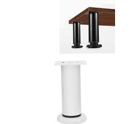 Generico Confezione da 4 piedini regolabili for mobili, livellatori for gambe - Supporti universali da avvitare for gambe di tavoli, mobili, divani, letti e tavolini da caffè(Cream,Height 8cm)