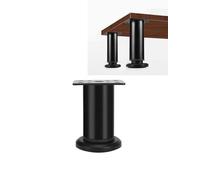 Generico Confezione da 4 piedini regolabili for mobili, livellatori for gambe - Supporti universali da avvitare for gambe di tavoli, mobili, divani, letti e tavolini da caffè(Black,Height 25cm)