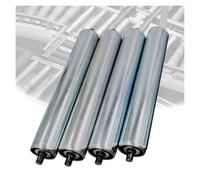 Generico Confezione da 4 rulli trasportatori in Acciaio Inossidabile - Diametro da 1" a 2,4", Rulli di Ricambio Lunghi 400 mm per Trasmissione a Nastro trasportatore, Ideali per Uso agricolo e indust