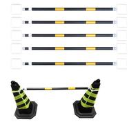 Generico Confezione da 5 Coni stradali Riflettenti da 1,2 m a 2 m, Resistenti, di Colore Giallo-Nero, Ideali per la Sicurezza di Strade e Passi carrai, per Il Controllo della Folla e la Gestione di e