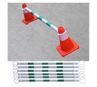 Generico Confezione da 6 Coni stradali retrattili Riflettenti, estensibili da 1,20 m a 2 m, Leggeri e Adatti alla Sicurezza in Cantieri stradali e Gestione Eventi.