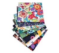 Genérico Confezione di tessuto di cotone - Set quadrato đe imbottito pretagliato, tessuto d´e cucito d¨e, collezione di artigianato con quadrati in cotone con stampa đé Piante di Selva Tropicale, 50 x