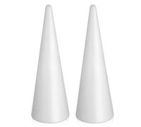 Generico Coni di Schiuma Artigianale 2 Pezzi 40 Cm Coni di Gommapiuma per Composizioni Floreali e Decorazioni Natalizie Fai da Te Robusti e Facili da Decorare per Progetti Creativi