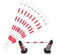 Generico Coni di Sicurezza Stradale estensibili da 1,2 a 2 Metri, Leggeri, Riflettenti Rossi e Bianchi, Confezione da 9 Pezzi - Ideali per parcheggi, Sicurezza Stradale, Eventi e Cantieri.