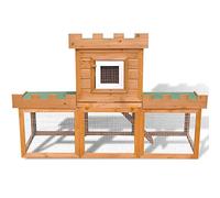 Generico Conigliera all'Aperto Grande Gabbia Animali Piccoli Una Casetta,Marrone,20kg,170173