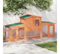 Generico Conigliera Grande all'Aperto per Animali Piccoli Tetto Legno,Marrone,19.25kg,170163