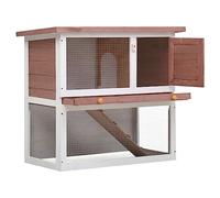 Generico Conigliera per Esterni con 1 Porta Marrone in Legno,Marrone,10.95kg,170832