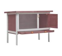 Generico Conigliera per Esterni con Piano Singolo Marrone in Legno,Marrone,8.25kg,170829