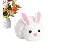 Generico Coniglietti di peluche fai da te - Lavoretti pasquali | Kit artigianale per bambini | Set per disegnare coniglietti di lana, giocattoli creativi colorati per studenti, amici, decorativi per