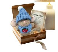 Generico coniglietto - Compagno portatile da abbracciare, bambola di per comfort emotivo, regalo, animale di dal design leggero, figura coccolosa per alleviare lo stress durante