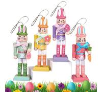 Generico Coniglietto Pasquale - Statuina Decorativa con Design di Conigli,in Legno a Forma di Coniglio di Pasqua - per Feste di Primavera, da Esterno, per Tavolo, e Portico